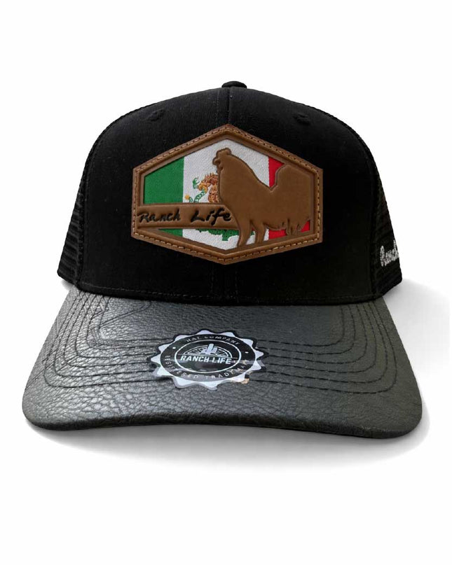 Gorra de Gallo Full Black Ranch Life