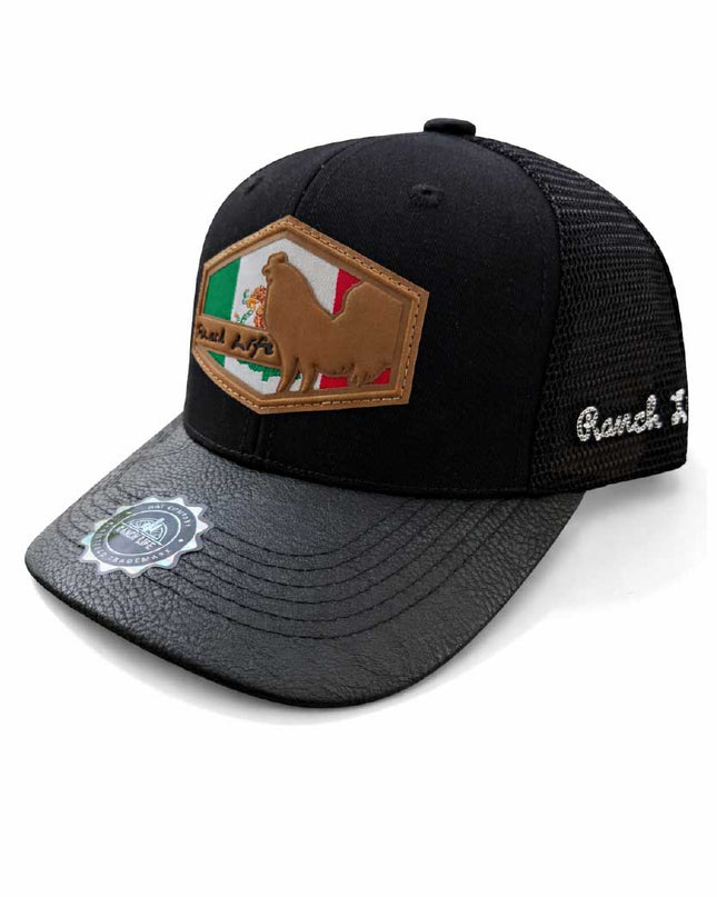 Gorra de Gallo Full Black Ranch Life