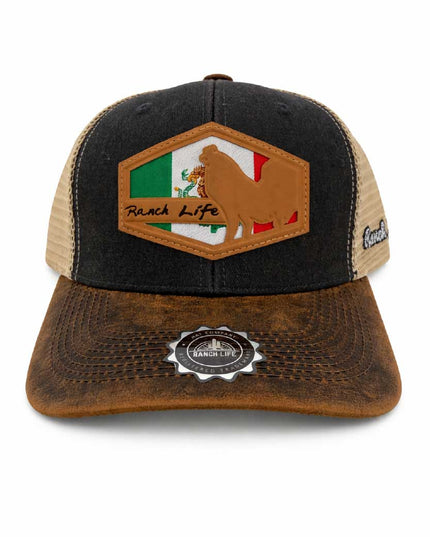 Gorra de Gallo Negra Ranch Life